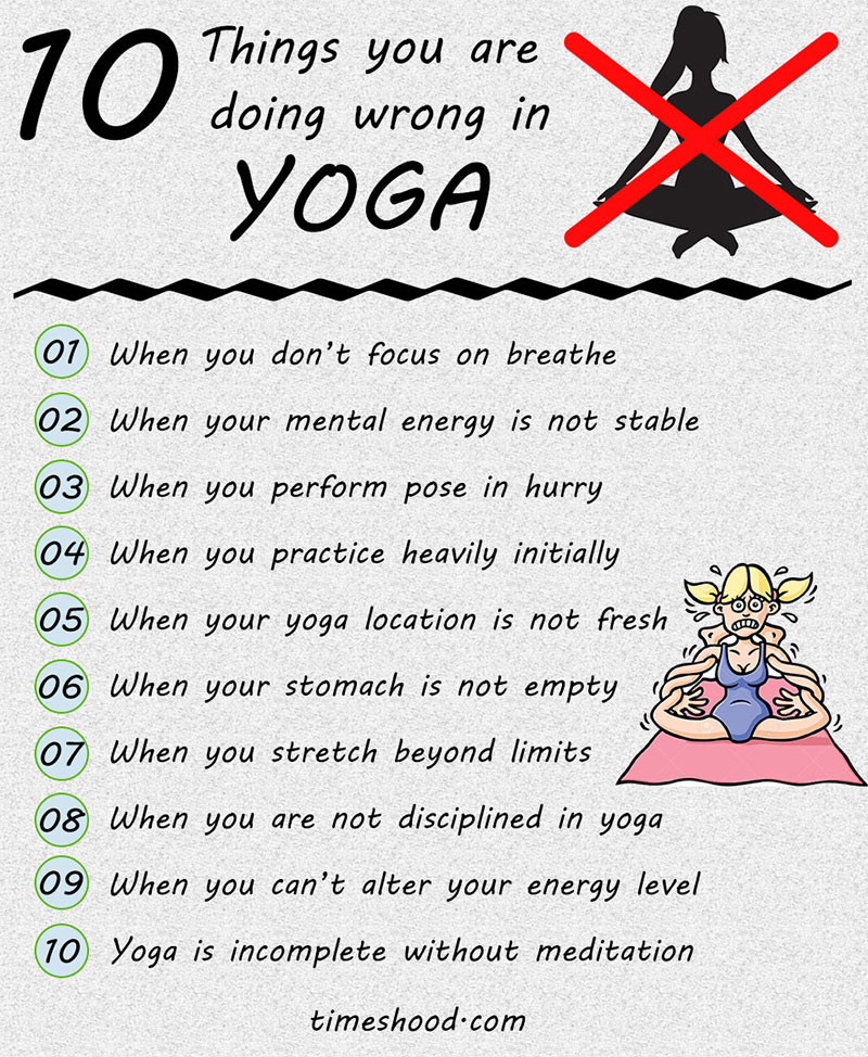 Yoga for beginner, Yoga gone wrong, Things you are doing wrong in yoga
