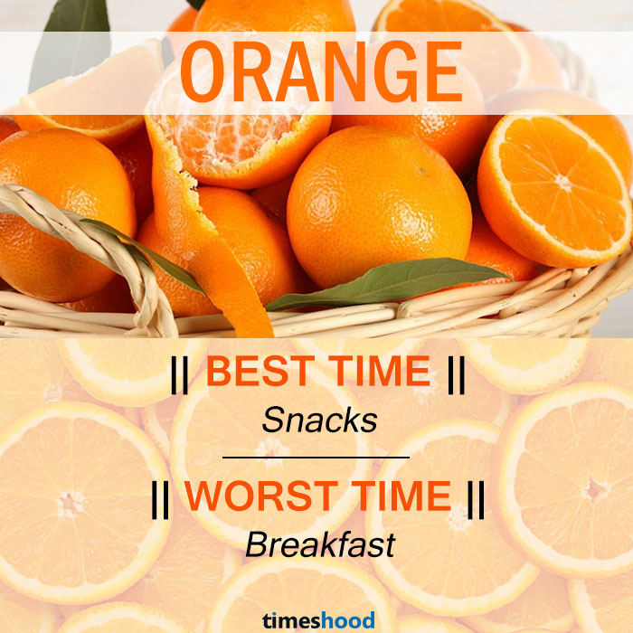 When to eat Orange | Best and Worst time to eat orange and some common fruits | Right time to eat fruits | Best time to Eat Fruits in a day | via Timeshood.com