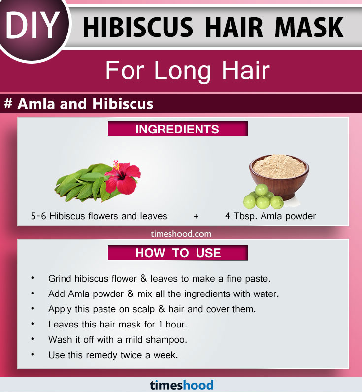 Hibiscus Hair Mask for Long Hair. Amla and Hibiscus Hair Mask, strengthens the hair follicle and makes them long and strong. Amla for hair growth. How to use hibiscus for hair. Tips for long hair remedy at home. DIY Remedy for long thick and shiny hair. | Timeshood.com