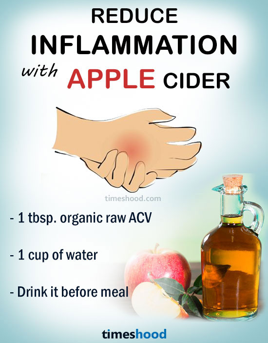 How to reduce inflammation in the body. Remedies to reduce swelling with apple cider vinegar. Use of apple cider vinegar for inflammation. Apple cider vinegar benefits. 