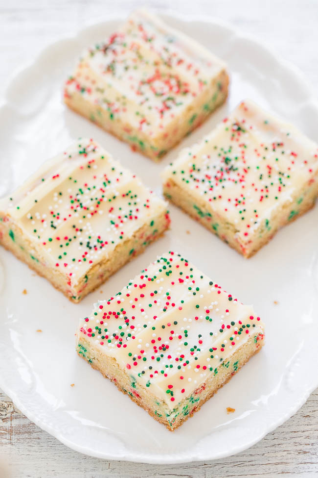 Try sugar cookie bars with cream cheese frosting. DIY Christmas Recipes. 