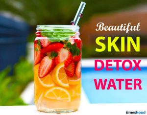 Get healthy and younger looking beautiful skin with delicious detox water. Detox water recipes for clear skin tone.