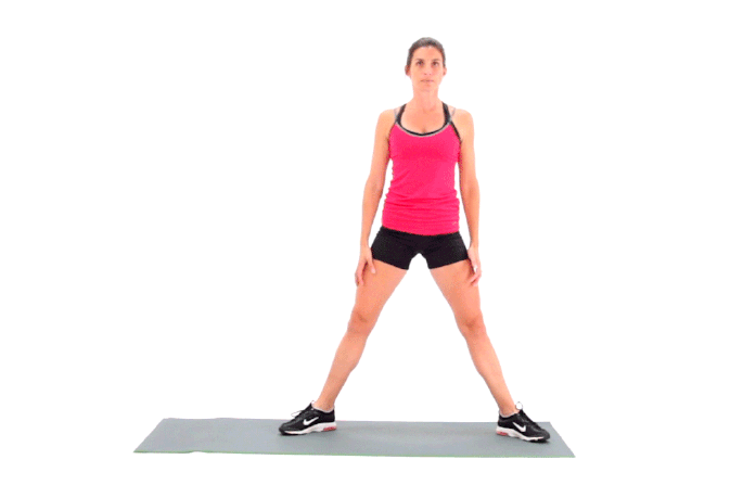 Pile squat exercise for slim thighs. Try this 30 days thigh slimming workout plan. get toned slim thighs in one month. Sim thigh exercise. 