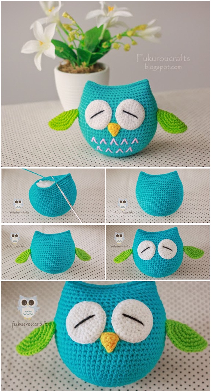 Cute owl crochet pattern for beginners. Best amigurumi owl crochet pattern. Easy animal crochet pattern ideas you'll love. 