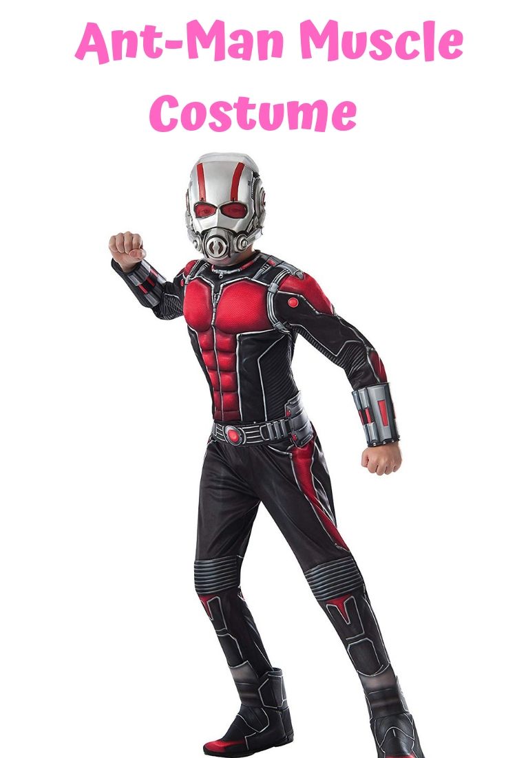 Ant-Man muscle chest costume ideas for kids on Halloween. Find 10 more Avengers Halloween costume ideas for your little one.