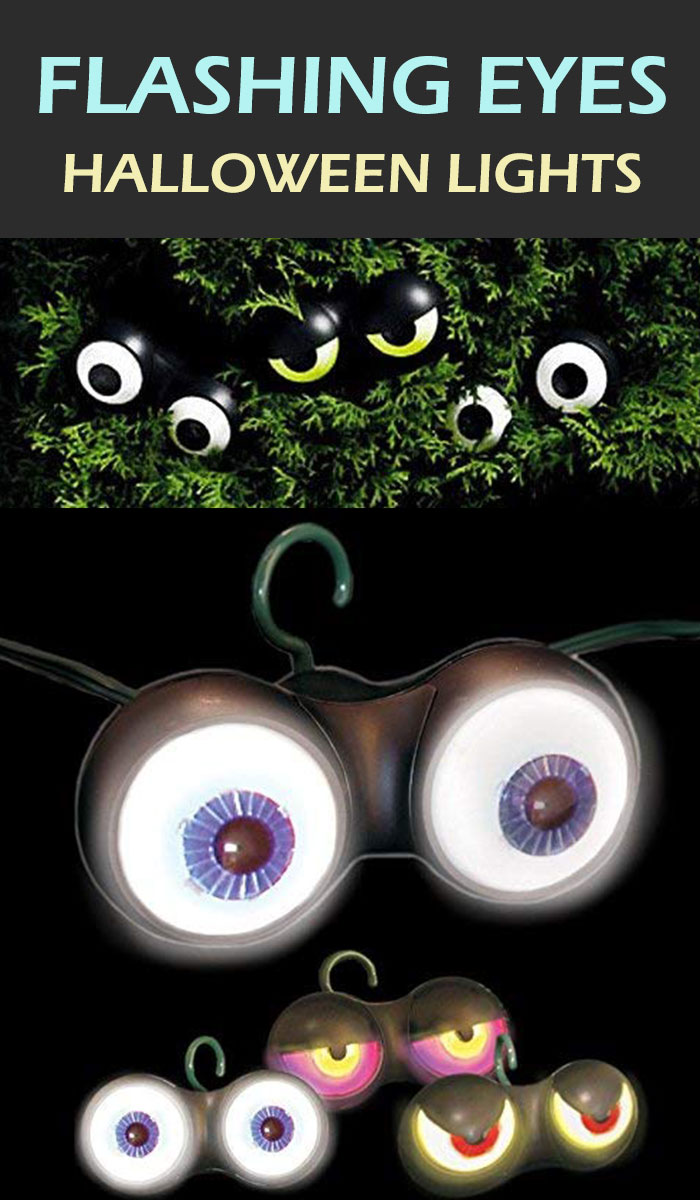 Try these best Halloween decorations light eyes for perfect spook. This eye catching outdoor Halloween decoration is simply awesome in budget. Get more fun and crazy Halloween decoration ideas.