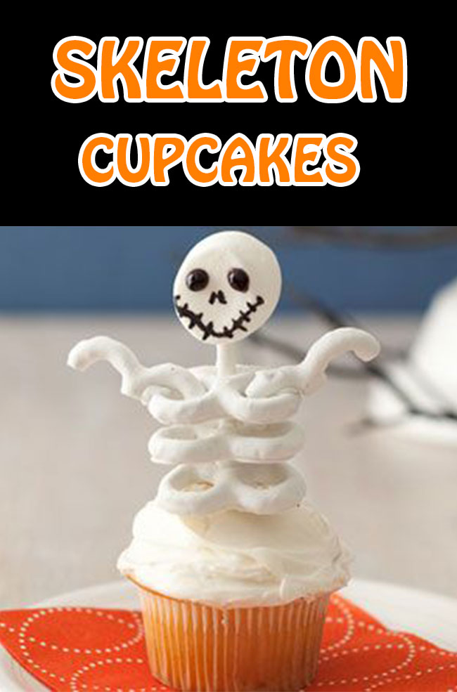 Skeleton Cupcakes a perfect adorable Cupcakes for any Halloween themed occasion! Easy, fun, and spooky Halloween cupcakes recipes.