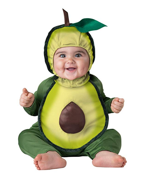 Cute avocado infant Halloween costume for your little one to dress up on your favorite day of the year. Get more creative ideas on Halloween kid’s costumes. 