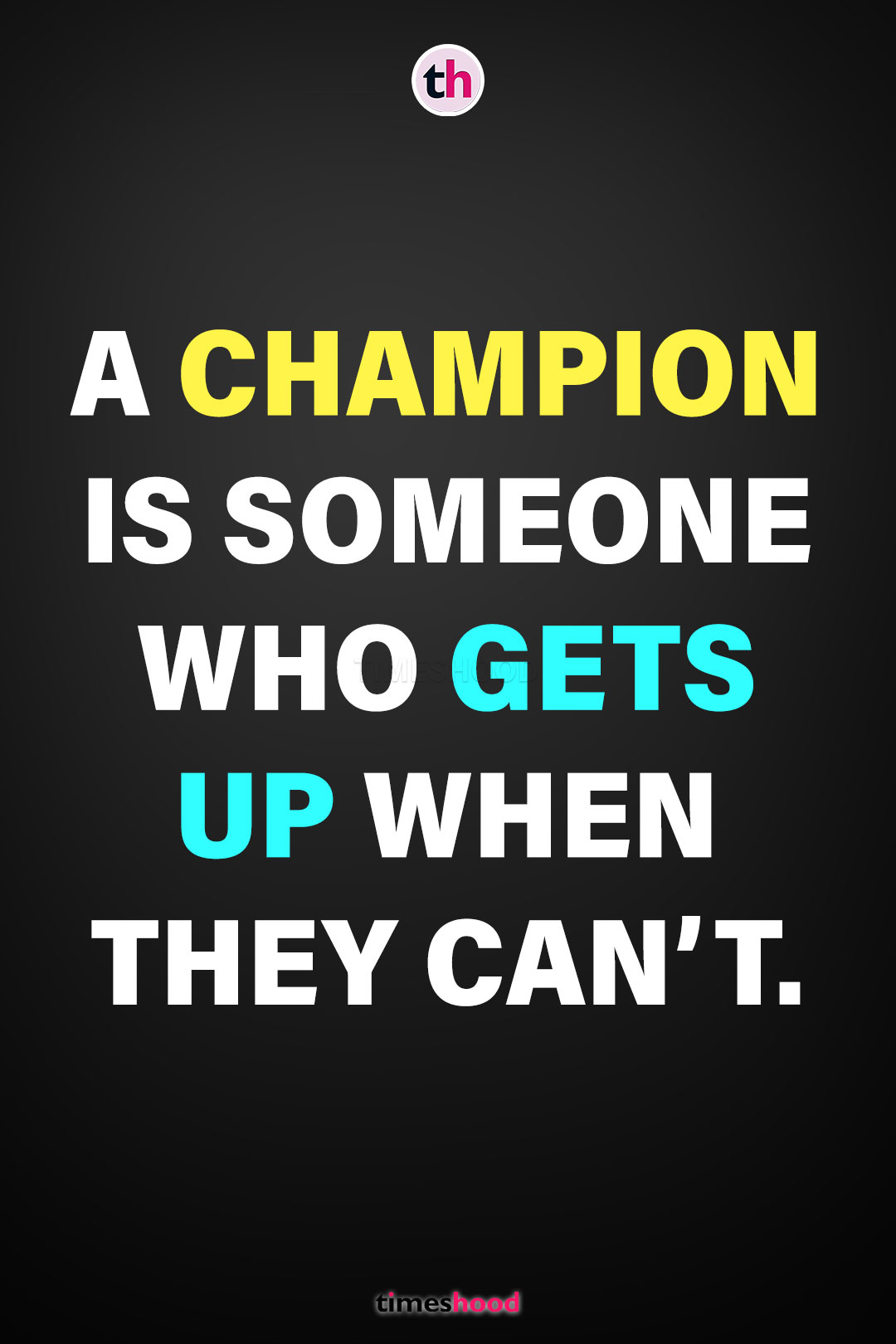 A champion is someone who gets up when they can’t. - Best Fitness Quotes