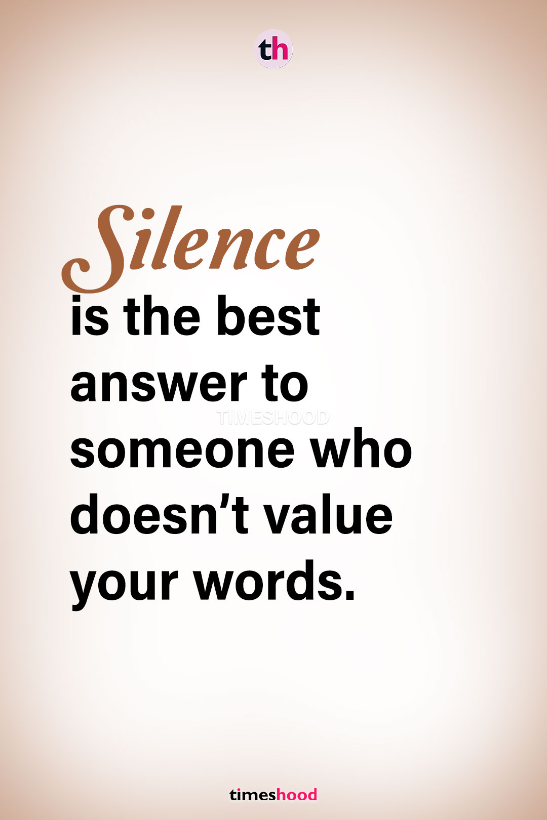 Silence is the best answer - power of silence quotes